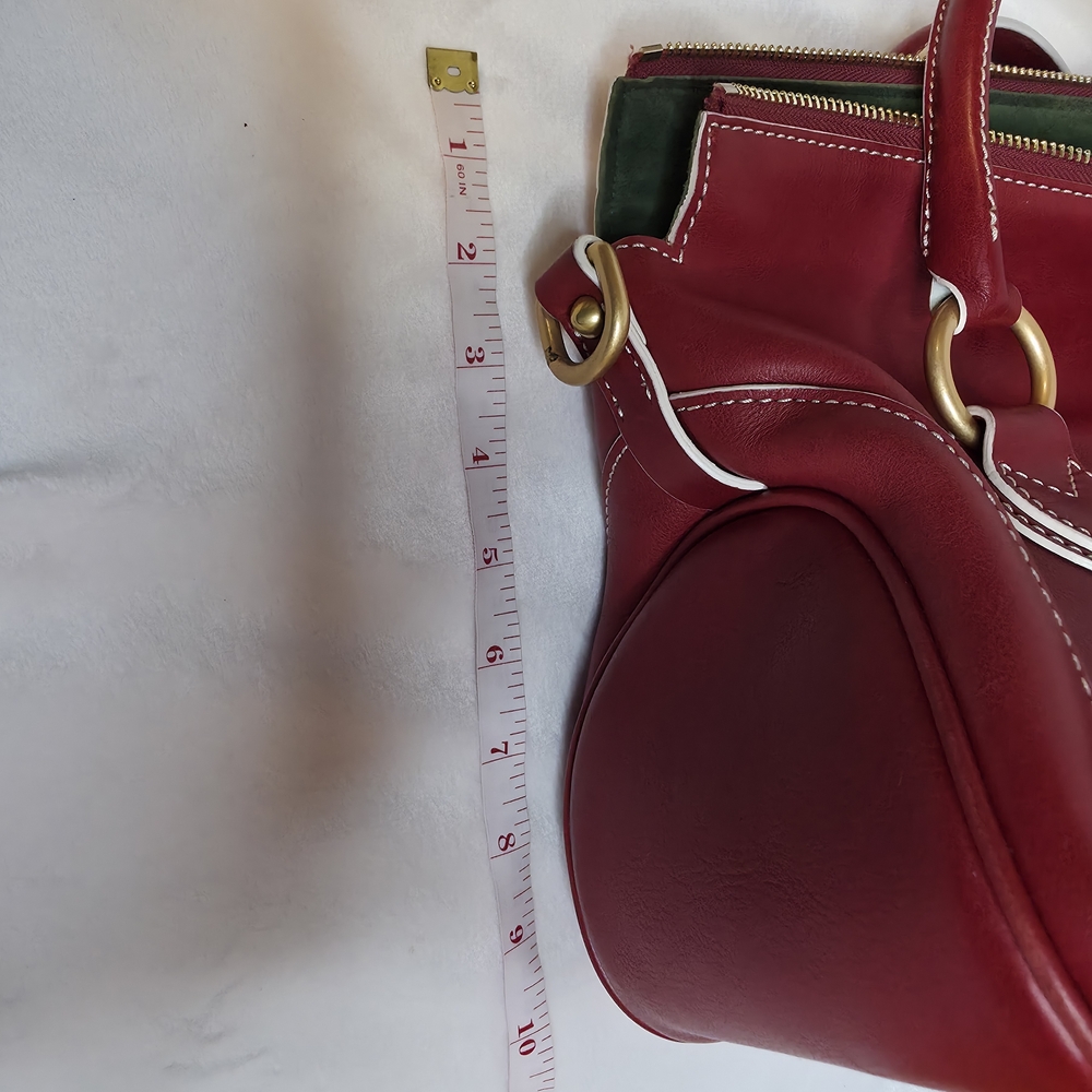 Dooney & Bourke Red Leather Satchel - Picture 11 of 16